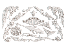 Load image into Gallery viewer, Dainty Flourishes 6" x 10" Food Safe Silicone Decor Mould (mold) by Iron Orchid Designs