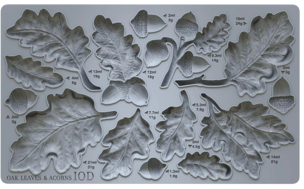 Leaves & Acorns 6x10 IOD Mould