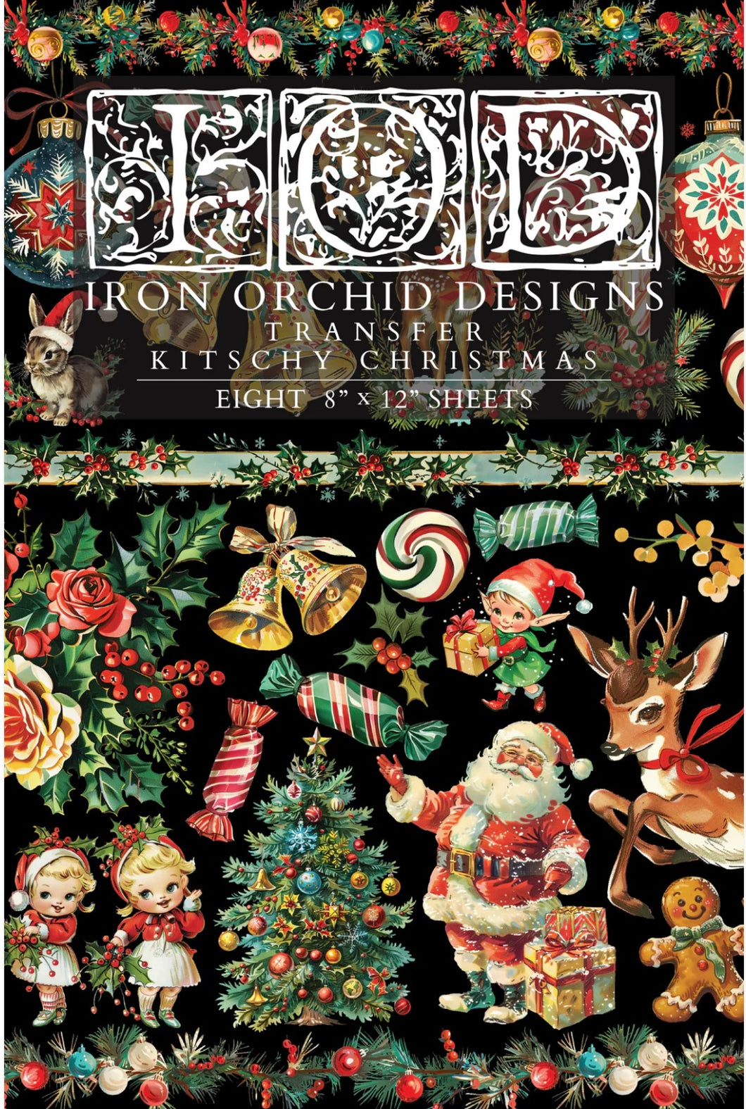 Kitschy Christmas IOD Transfer