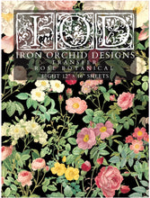 Load image into Gallery viewer, Rose Botanical IOD Transfer 12”x16” pad
