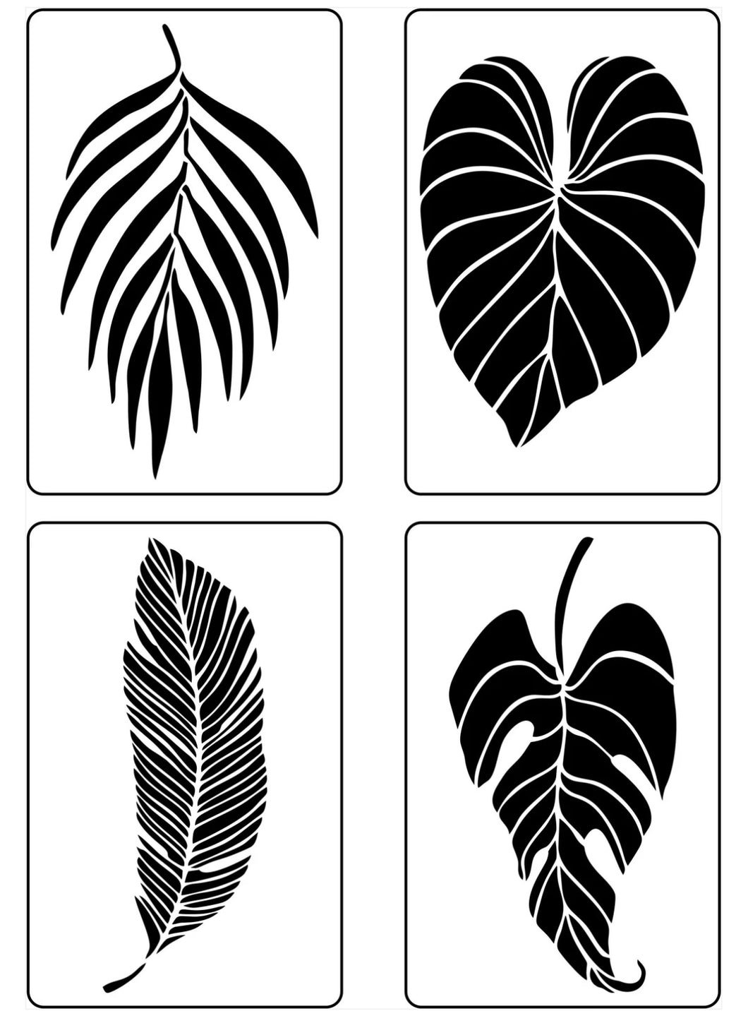 Tropical Leaves 1 JRV Stencil Designed by Debi from Debi's Design Diary