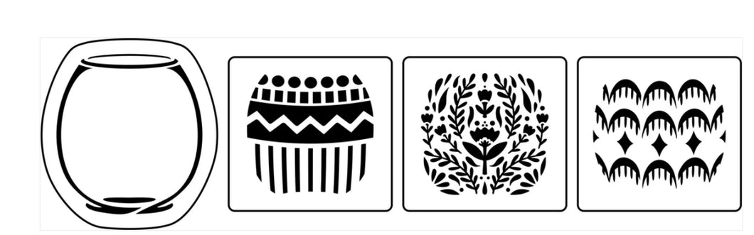 Vase Overlay Pack JRV Stencil Designed by Debi from Debi's Design Diary