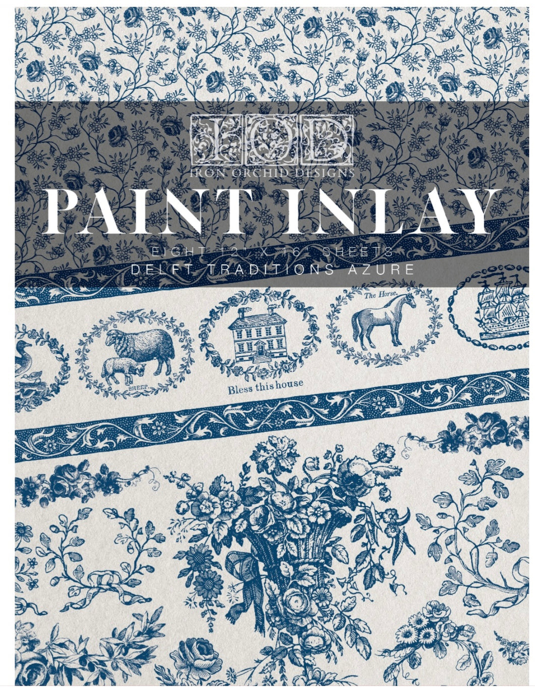Delft Traditions Azure IOD Paint Inlay 12x16 Pad