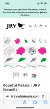 Load image into Gallery viewer, Hopeful Petal JRV Stencil
