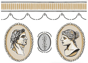 Classical Cameo Iron Orchid Designs Paint Inlay