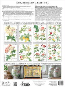 Rose Botanical IOD Transfer 12”x16” pad