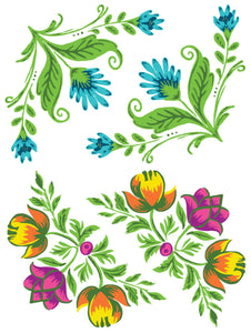 Vida Floral Iron Orchid Designs Paint Inlay
