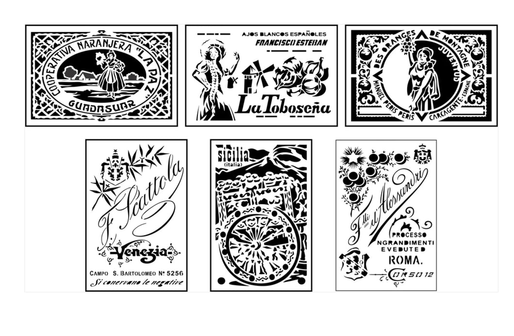 Italian Labels Mini Pack JRV Stencils
