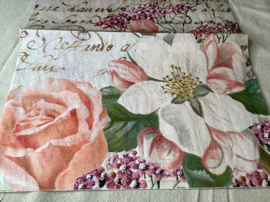 Floral letter JRV DECOUPAGE