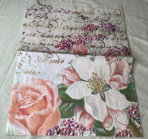 Floral letter JRV DECOUPAGE