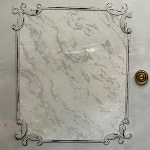 Carrara Marble Iron Orchid Stamp