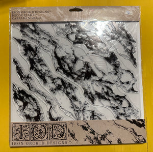 Carrara Marble Iron Orchid Stamp