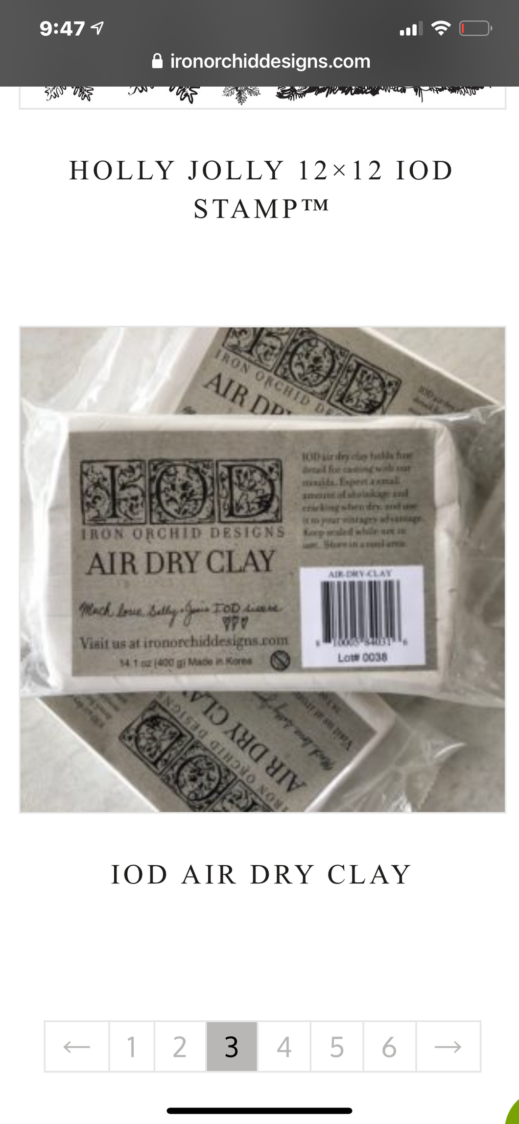 IOD Air Dry Clay