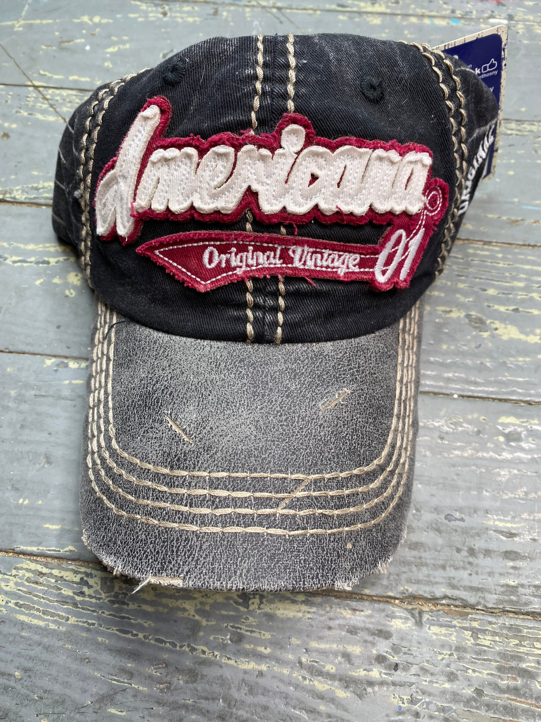 Black Denim American Hat