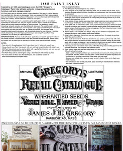 Gregory's Catalogue Paint Inlay