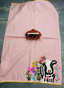 Cow Embroidery Cloth