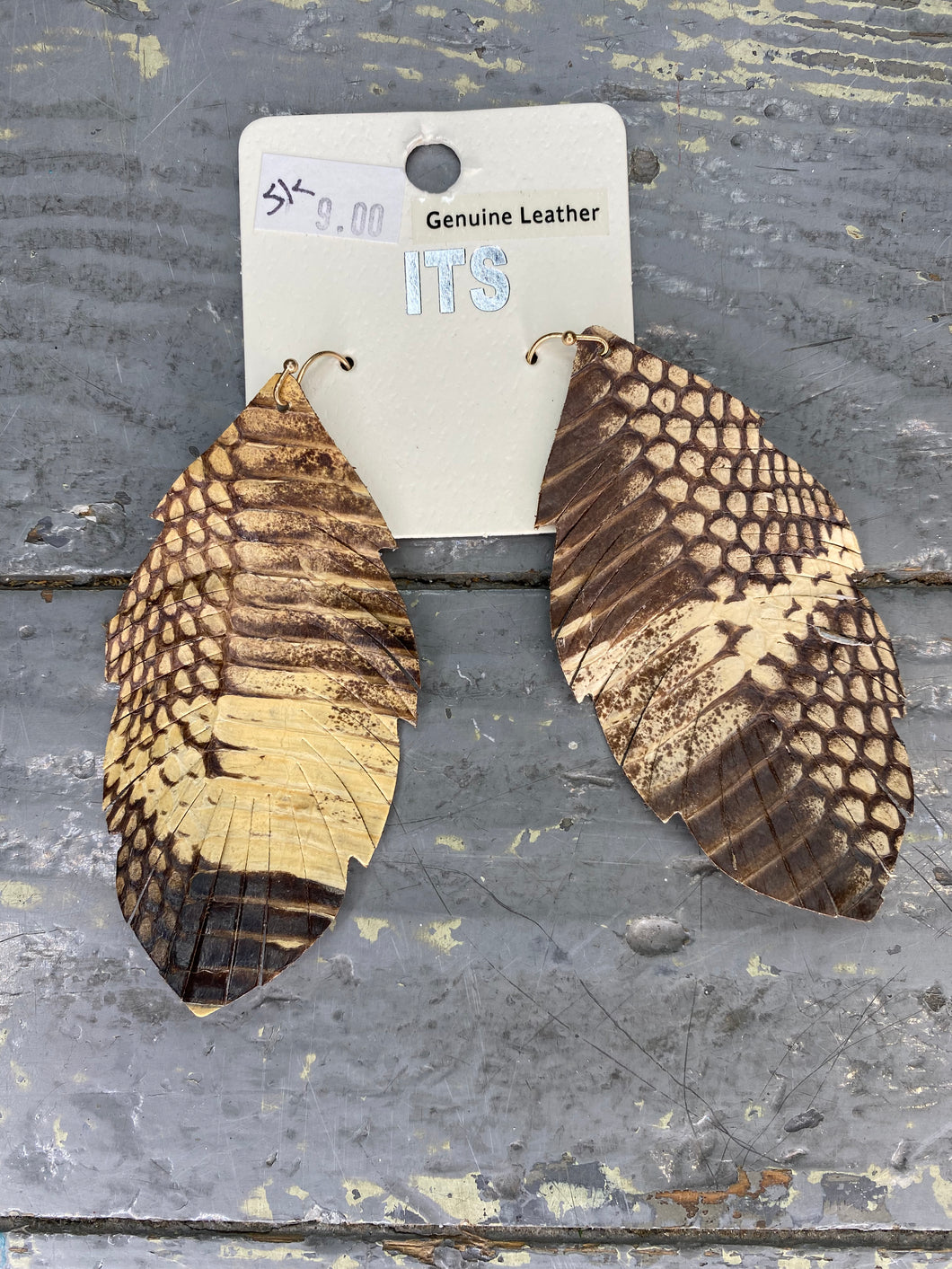 Darker Snake Leather Earrings