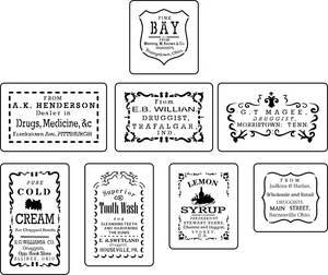 Apothecary Labels 2 JRV Stencil
