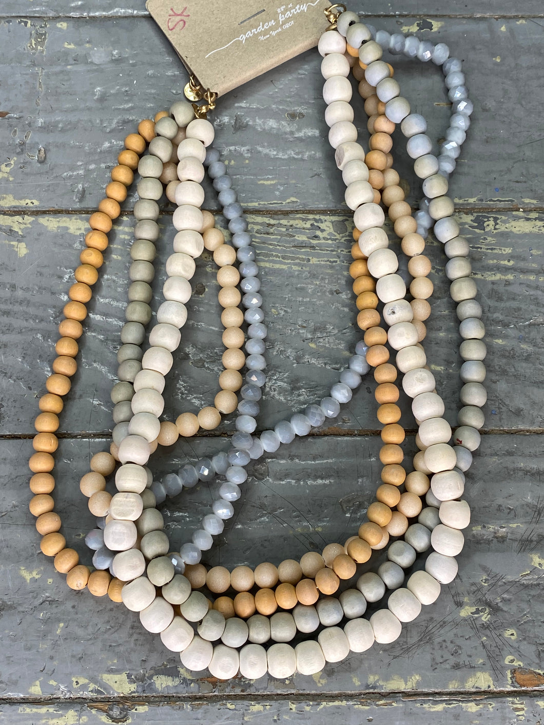 Tan, Cream layered Necklace