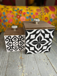 Wood Canisters Set of 2