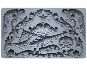 Dainty Flourishes 6" x 10" Food Safe Silicone Decor Mould (mold) by Iron Orchid Designs
