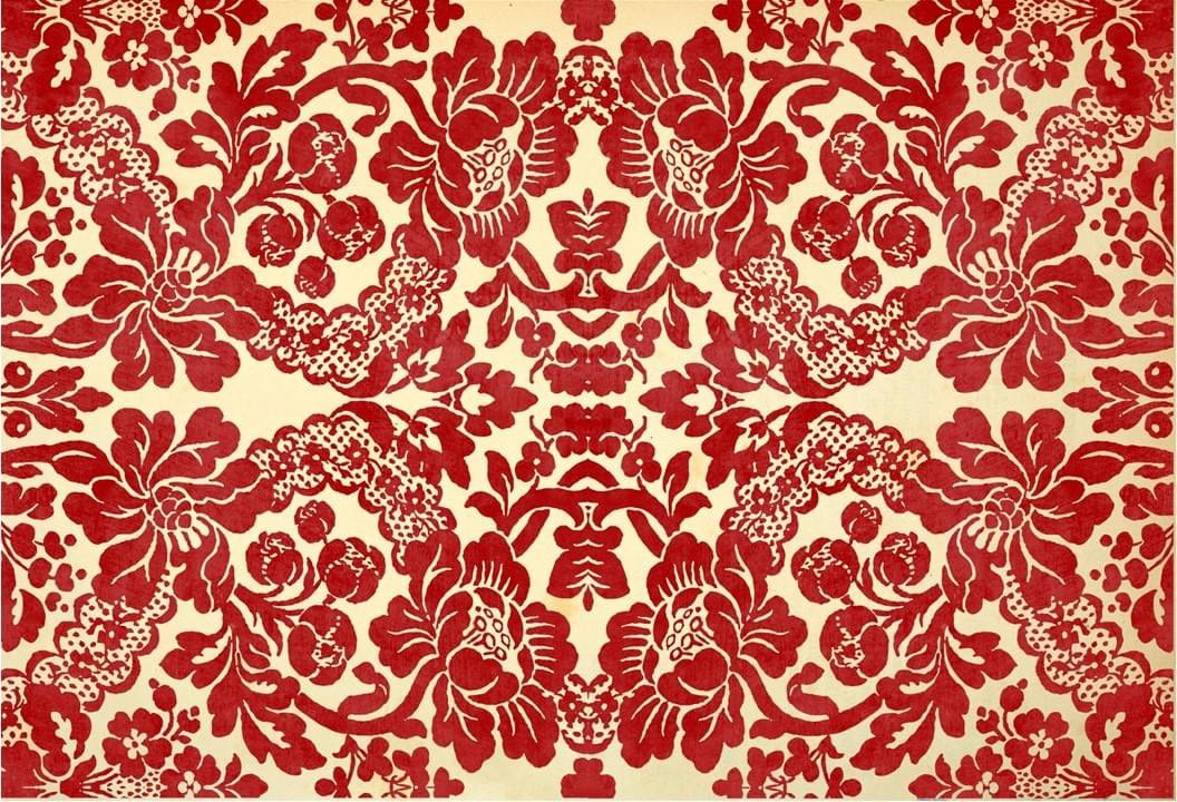 Red Floral Decoupage Paper