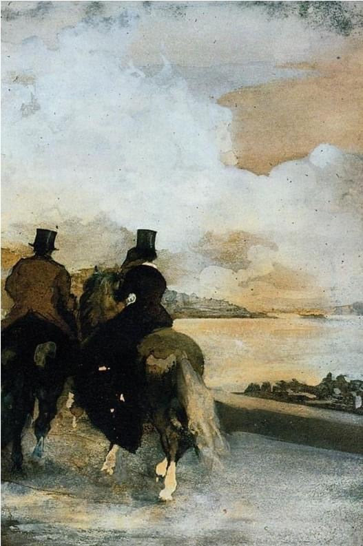Riding in the Sunset Decoupage Paper