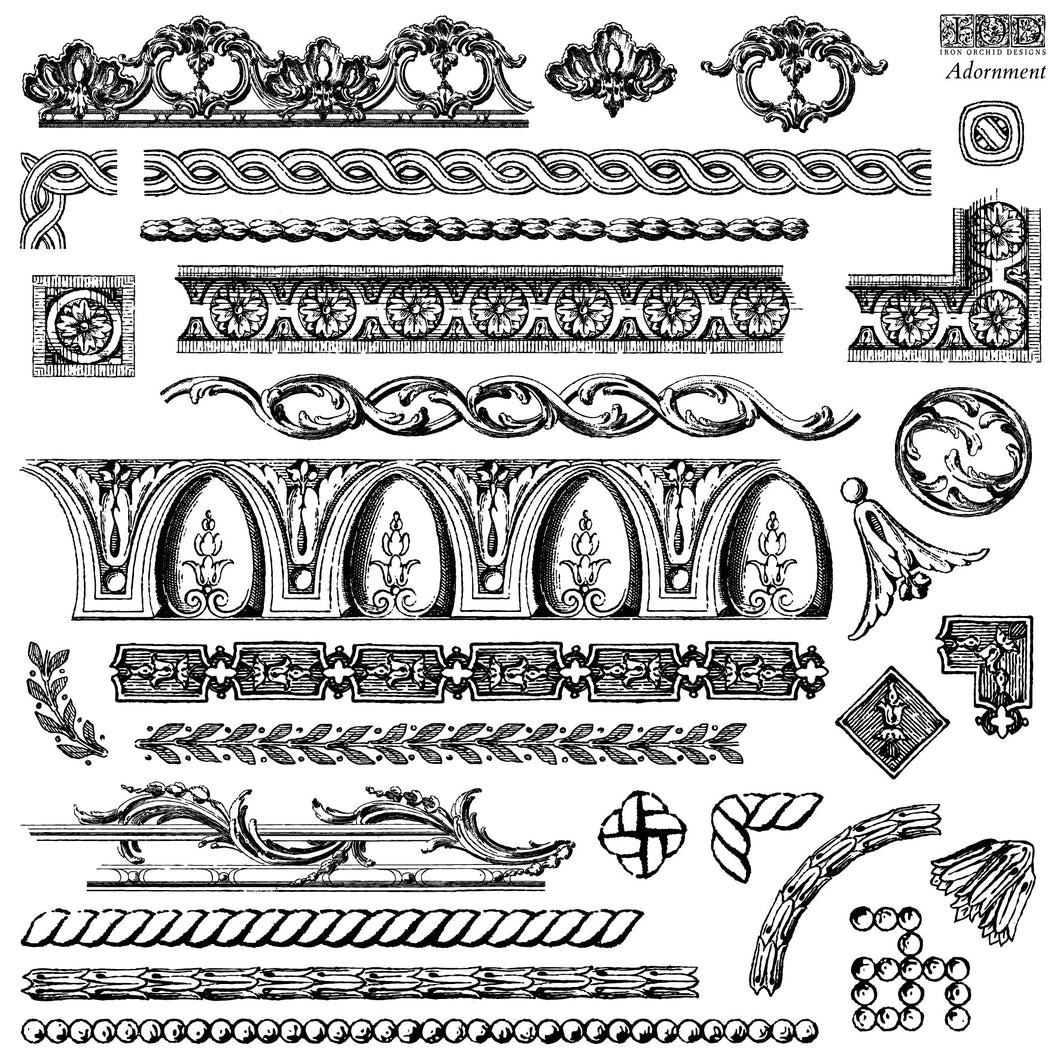 Adornment 12x12 Decor Stamp™ by Iron Orchid Designs