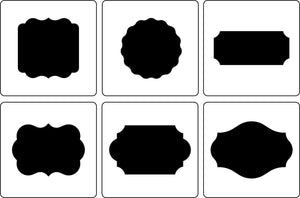 Label Shapes JRV Stencil