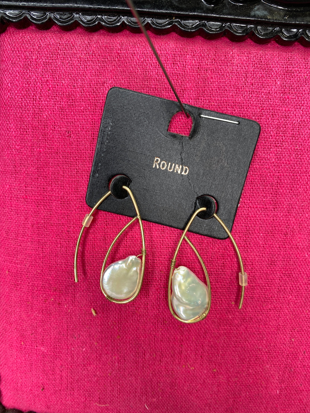 Seed Pearl gold earrings