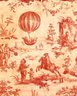 Red Toile Decoupage Paper
